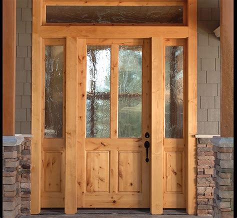 KNOTTY ALDER 2 Lite CRAFTSMAN ENTRY DOOR WITH SIDE LITES #CUSTOM ...