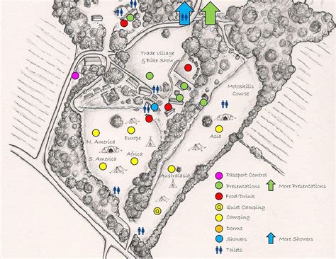 The site map - plan where you're camping!