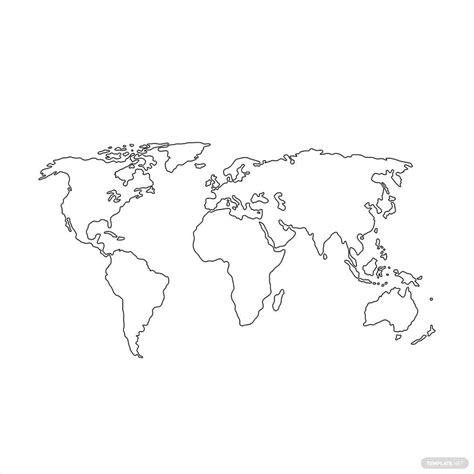 World Map Outline Vector in Illustrator, EPS, PNG, JPG, SVG - Download ...