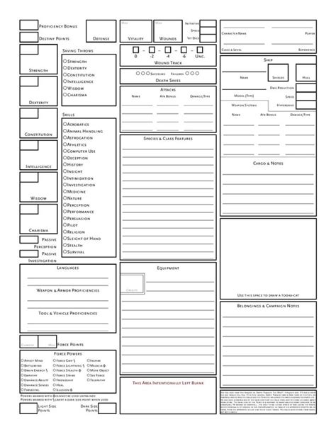 Yet Another Star Wars 5e Homebrew Character Sheet : r/DnDHomebrew