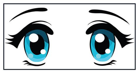 Adorable Cute Big Beautiful Anime Eyes Cartoon - Blue Vinyl Decal Stic – Shinobi Stickers