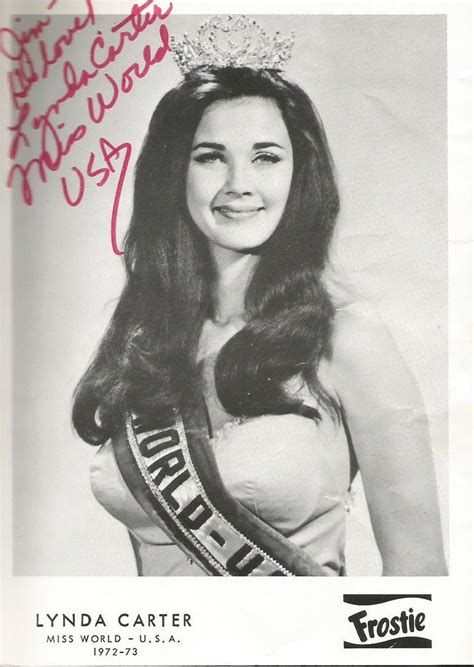 LYNDA CARTER - Miss World - USA - Autographed Photo - RARE - Pre-Wonder ...