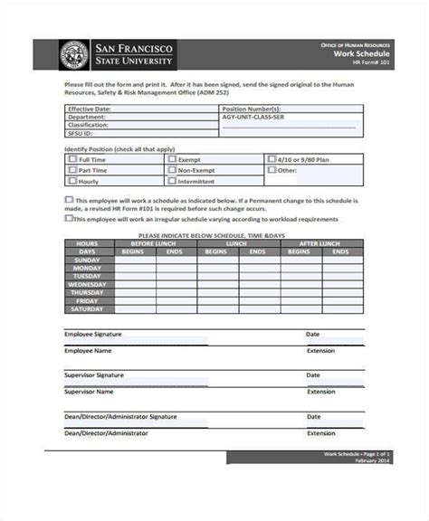 FREE 12+ Job Schedule Samples and Templates in PDF | MS Word