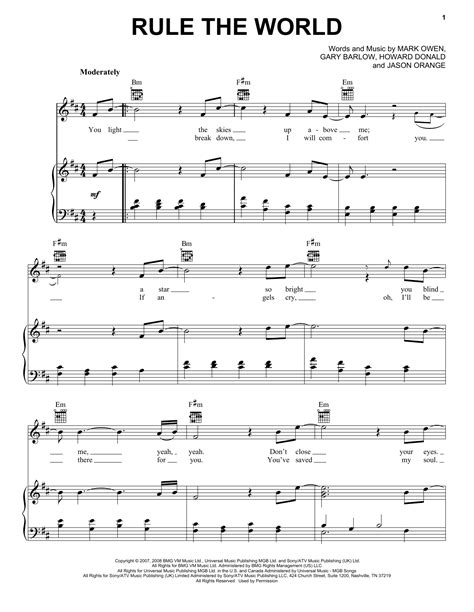 Rule The World | Sheet Music Direct