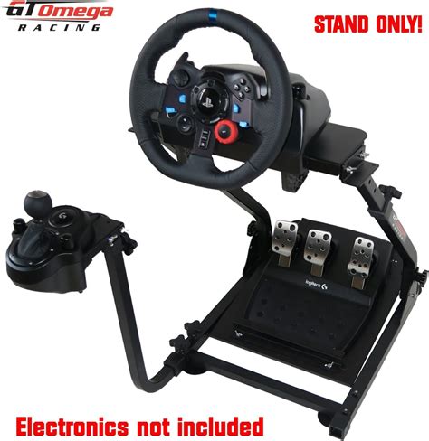 GT Omega Racing Wheel Stand for Logitech G920 Driving Force Gaming Steering Wheel, Pedals & Gear ...