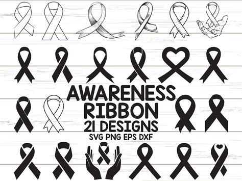 AWARENESS RIBBON SVG, Awareness Ribbon Clipart, Breast Cancer Svg, Cancer Ribbon Svg Files For ...
