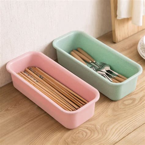 Plastic Dishware Cutlery Storage Box Kitchen Chopsticks Box Household Cutter Fork Spoon Box ...