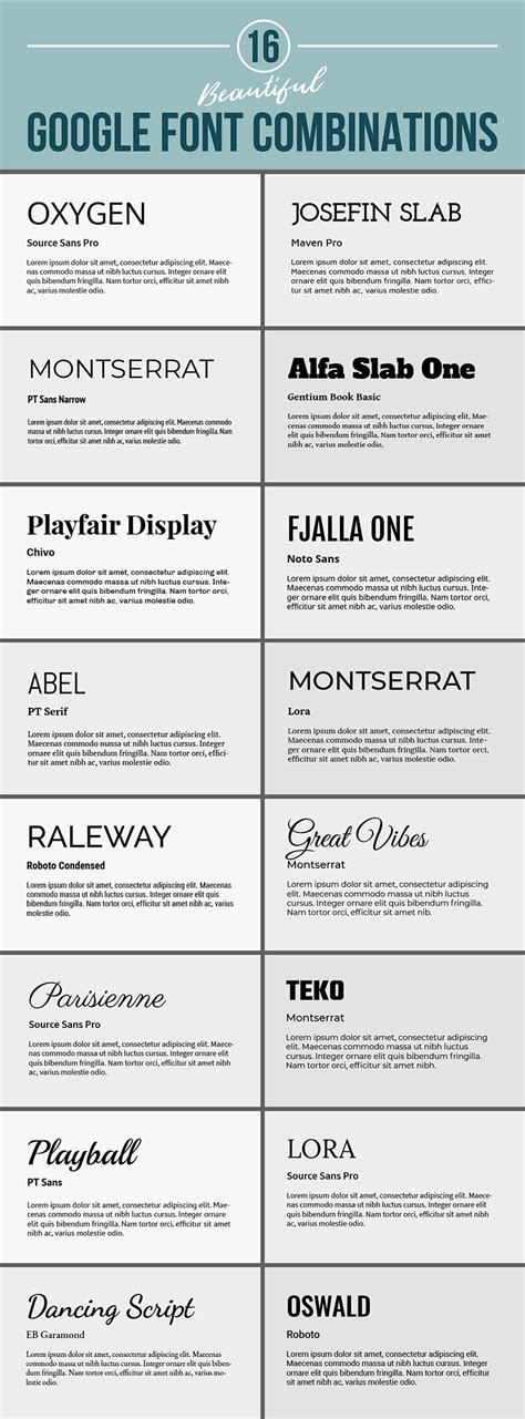 16 Beautiful Google Font Combinations for a Stunning Business Website