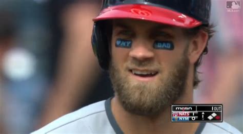 Bryce Harper sends eye black message to his dad on Father's Day