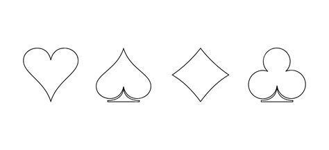 Premium Vector | Poker playing cards suits symbols spades hearts diamonds and clubs blackjack ...