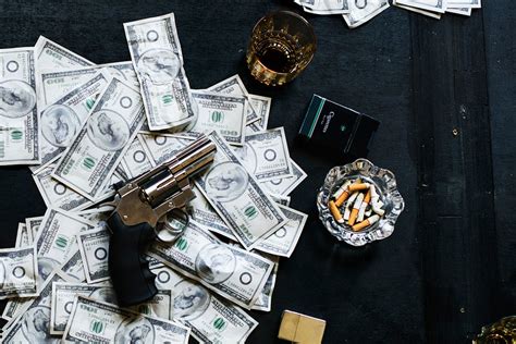 Gun money table | Premium Photo - rawpixel