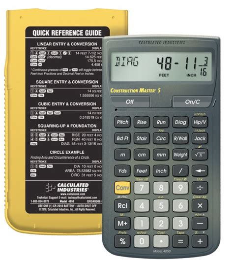 Amazon.com: Calculated Industries 4050 Construction Master 5 Construction Calculator: Home ...