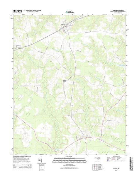 MyTopo Jackson, North Carolina USGS Quad Topo Map