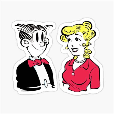 "blondie and dagwood" Sticker for Sale by wrobelmzba | Redbubble