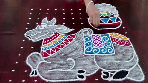 Mattu Pongal Kolam 2021 With Dots - 20 Pongal Ideas In 2021 Rangoli ...