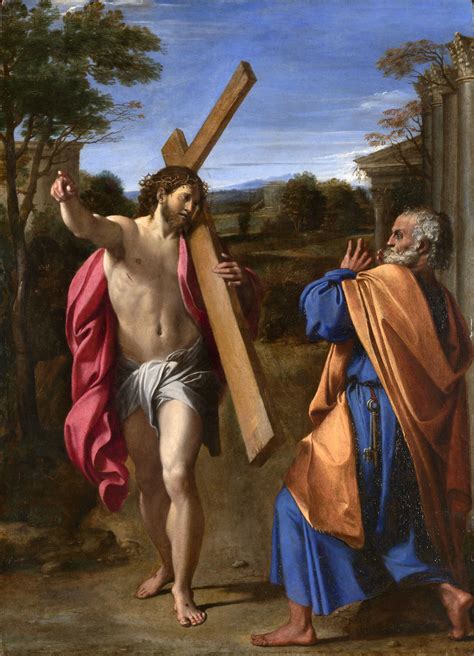 Christ appearing to Saint Peter on the Appian Way by Annibale Carracci (1602) - Public Domain ...