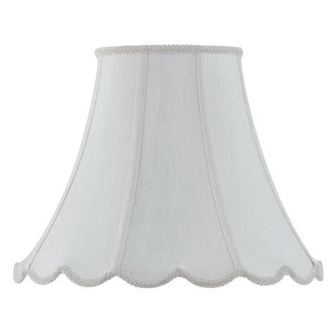 CAL Lighting 12 in. White Vertical Piped Scallop Bell Shade-SH-8105/12 ...