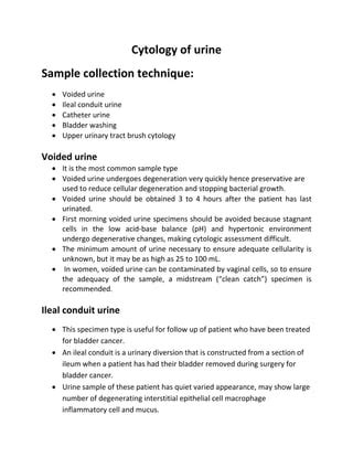 Cytology of urine | PDF