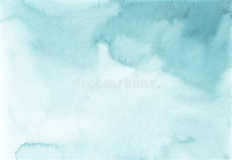 Watercolor Light Sea Green Background Painting with Space for Text. Watercolour Emerald and ...