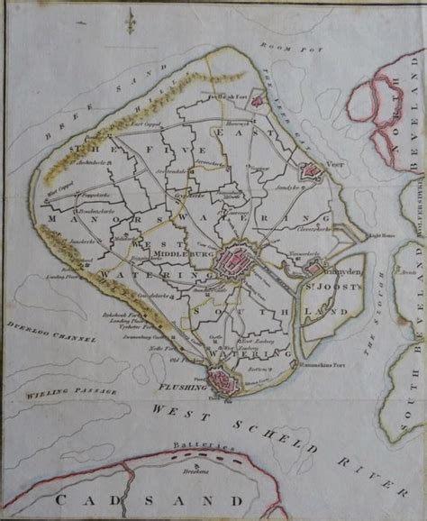 Zeeland, Walcheren; J. Russell – Map of the Island of - Catawiki