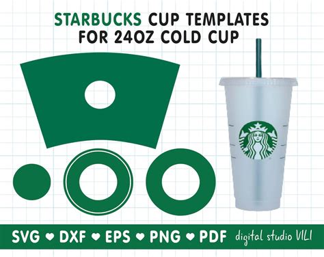 Starbucks Cold Cup Wrap Template