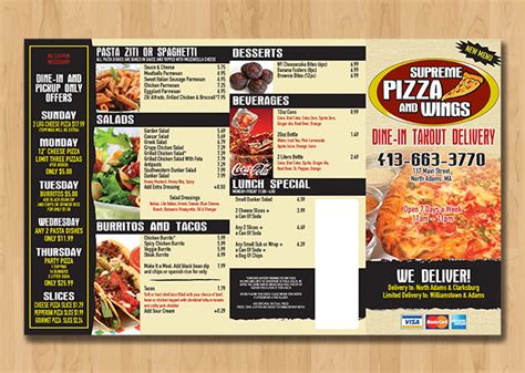 B & F Pizza Take-out Menu | Boston Web Power