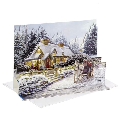 Thomas Kinkade Cottage With Horse and Carriage 3D Pop-Up Christmas Cards, Box of 8 - Boxed Cards ...