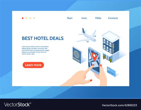 Best hotel deals website Royalty Free Vector Image