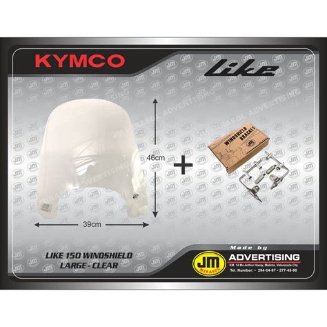 Kymco Like 150i Windshield with Windshield Bracket | Shopee Philippines