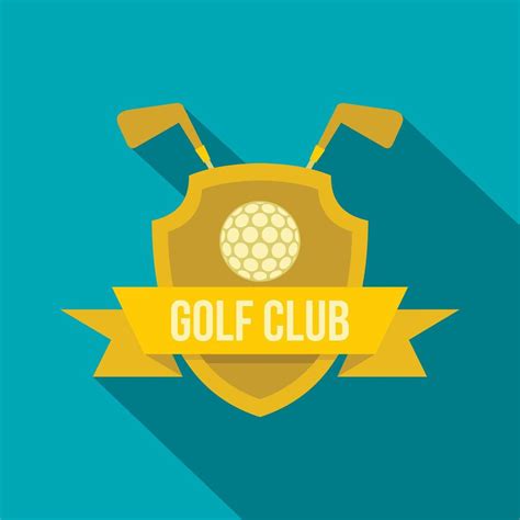 Golf club icon, flat style 15206759 Vector Art at Vecteezy