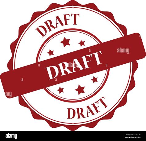 Draft stamp illustration Stock Vector Image & Art - Alamy