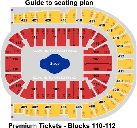 London O2 Arena Guide To Seating Plan