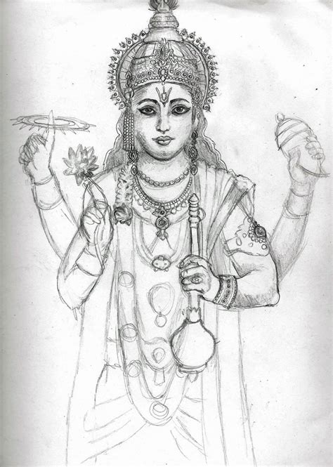 Vishnu Drawing at PaintingValley.com | Explore collection of Vishnu Drawing