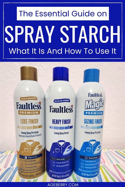 In this tutorial, we will discuss the benefits of using spray starch to ...