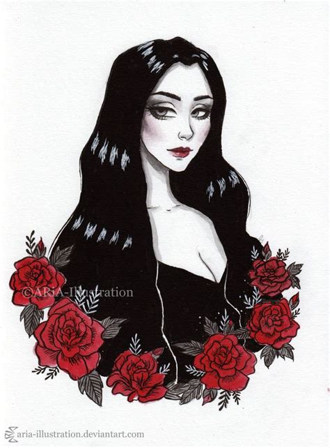 My 25. day of inktober. Morticia Addams -ink, fan art | FACEBOOK ...