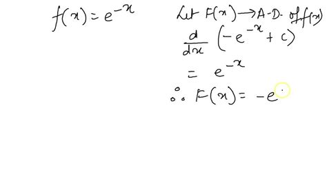 SOLVED:Give the antiderivatives of e^-x