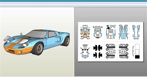 1969 Ford GT40 Paper Model Scale 1:18 Grace Papercraft in 2022 | Ford gt40, Gt40, Ford