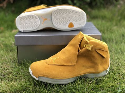 Air Jordan 18 “Yellow Suede” Yellow Ochre-Sail - FavSole.com