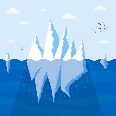 Free Vector | Iceberg illustration concept