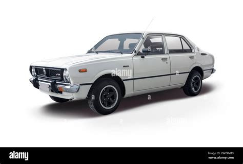 Toyota Corolla classic car isolated on white background Stock Photo - Alamy