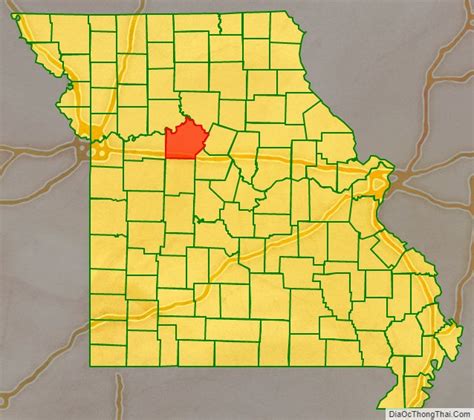 Map of Saline County, Missouri - Thong Thai Real