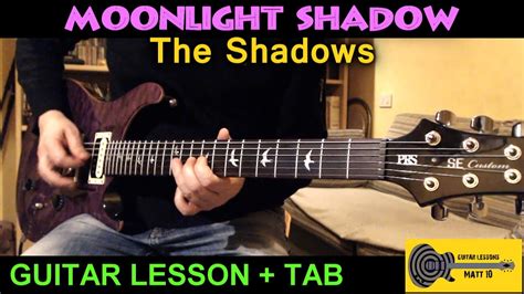 MOONLIGHT SHADOW The Shadows GUITAR LESSON | TAB | COVER | TUTORIAL | HOW TO PLAY - YouTube