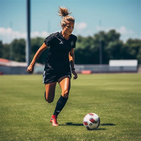 Premium AI Image | Elevating Soccer Skills Closeup of a Female Player ...