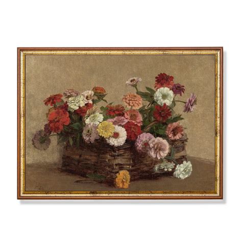 Vintage Still Life With Flowers Antique Floral Painting Instant ...