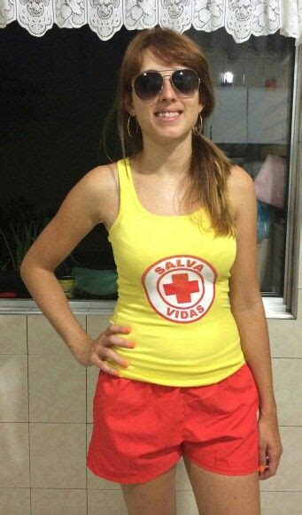 DIY Lifeguard costume - logo printed on a regular tee | Lifeguard costume, Costumes, Women