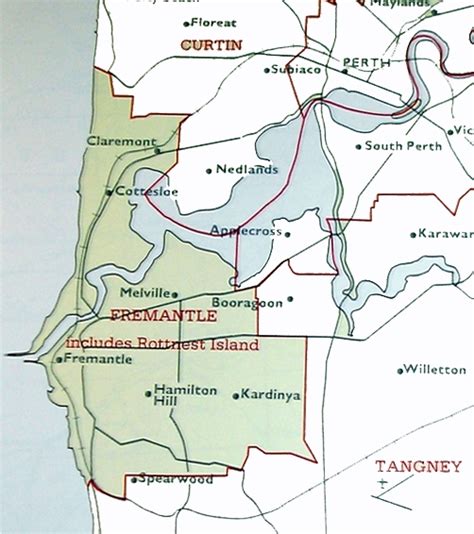 Map 9: The federal electorate of Fremantle from 1974-1977.