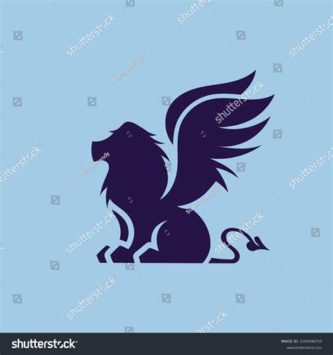 Lion Logo Wings Design Concept Stock Vector (Royalty Free) 2195496755 ...