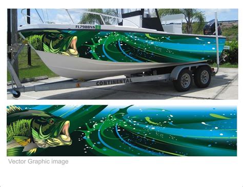 Contest Entry #5 for Digital "wrap" for fishing boat graphics | Fishing boats, Boat wraps, Boat ...