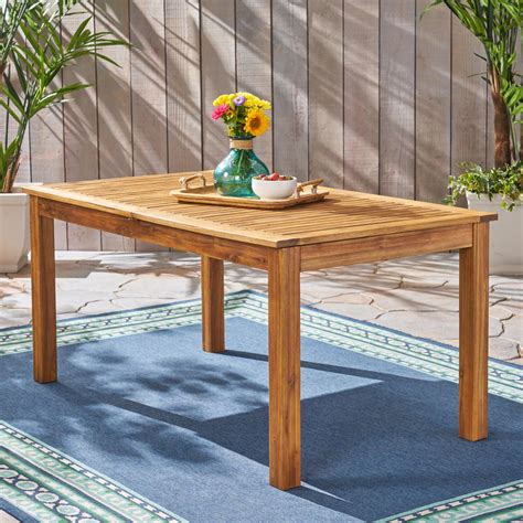 Outdoor Expandable Acacia Wood Dining Table - NH653503 – Noble House Furniture