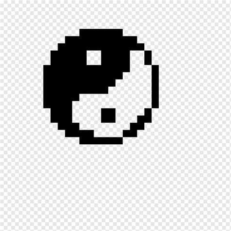 Pixel art Minecraft Drawing Yin and yang, Minecraft, text, rectangle, logo png | PNGWing